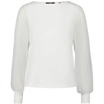 ZERO Jerseyshirt Kurzarm mit transparenten Ärmeln, Größe 42, weiß