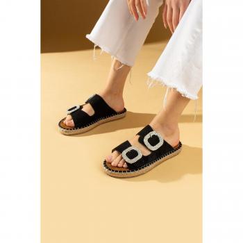 Scarpe da casa con paglia, vetro doppio, suola soft, modella donna 001-2301-24 pelle intrecciata 36 beige