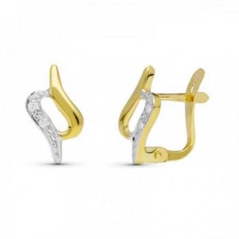 Boucles d'oreilles or bicolore 18k