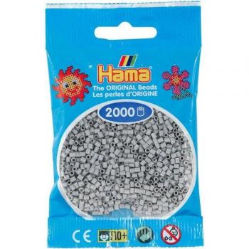 Hama 2000 Mini Perlen hellgrau