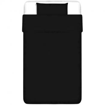 Letto set vitaXL cotone nero 2 pezzi