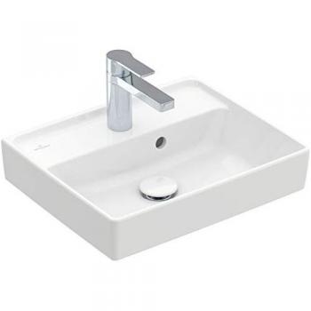 Lavabo Blanco Cerámica Villeroy & Boch 450 x 370 mm con Rebosadero