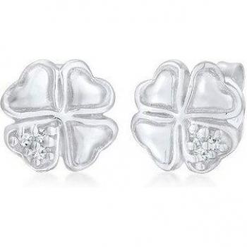 Elli DIAMONDS Kleeblatt Ohrringe aus 925 Silber und Diamant