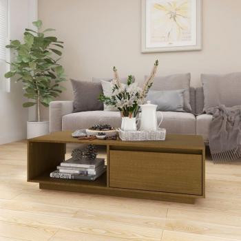 Table Basse Salon en Bois de Pin 110x50x33,5 cm