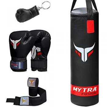 Sac de Frappe Mytra Fusion pour Kickboxing Enfants avec Gants et Bandages