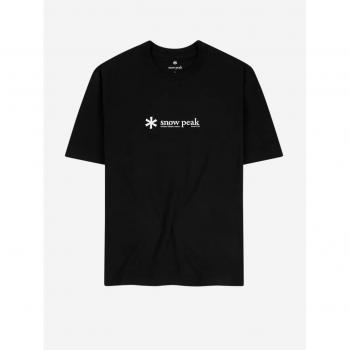 T-shirt homme Snow Peak en coton doux, logo, noir, taille XL
