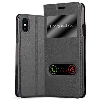 Funda de Libro para iPhone X / XS en Negro Cometa