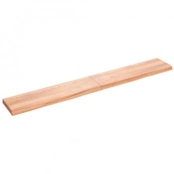 VidaXL Wall Shelf Light Brown 220x30x(2-6) cm Treated Solid Wood Oak