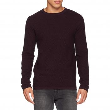 JACK & JONES PREMIUM Jprthomas Suéter de Punto Cuello Redondo Noos, Hombre, Rojo