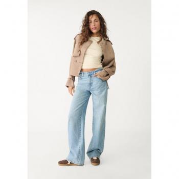 Stradivarius „Blaues Funkeln“ Straight‑Fit Jeans