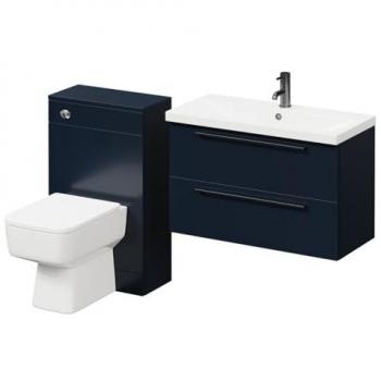 Napoli 390 Deep Blue 1300mm Bathroom Vanity Set with Drawer Storage