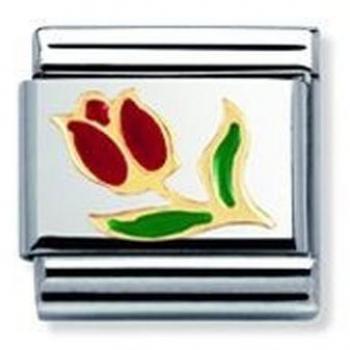 Nomination CLASSIC Gold Nature Tulip Charm 030214/10