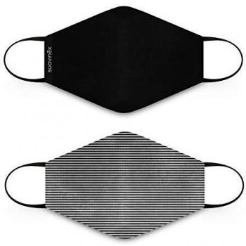 SUAVINEX Mascarillas Adultos Rayas y Negra 3 Capas