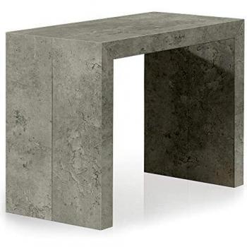 Table Console Effet Marbre oski 50-250cm Gris