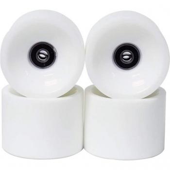 Set of 4 70mm 78A Longboard Wheels with ABEC 9 Black Bearings