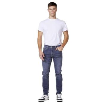 Camiseta Pantalón Negro Straight Fit con Botón y Cremallera