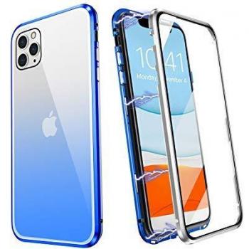 Funda ZHIKE para iPhone 11, Diseño Antideslizante, Marco de Metal, Vidrio Templado