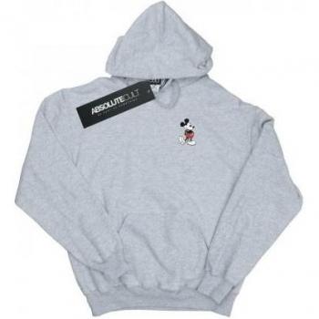 Disney Ladies' Mickey Mouse Retro Chest Hoodie – Black