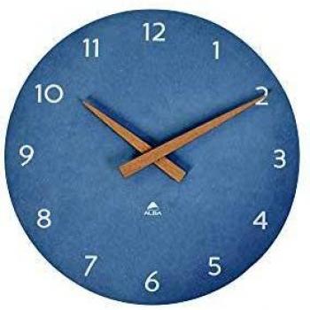 Horloge Murale Quartz Alba Milena bois bleu