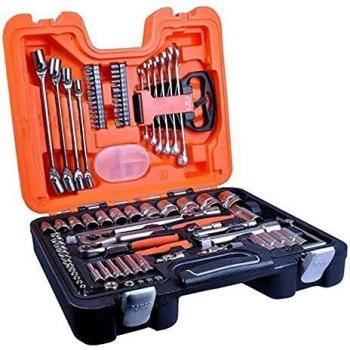 Mallette à outils 92 pièces avec douilles 1/4 et 1/2