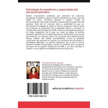Martínez Vázquez, Griselda: Estrategia de monitoreo y supervisión del personal operativo