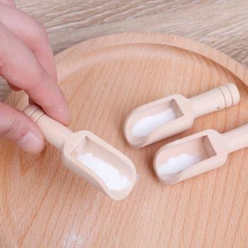 Mini cuillères en bois pour bain et cuisine, 3 pièces, 7.7*2.2cm