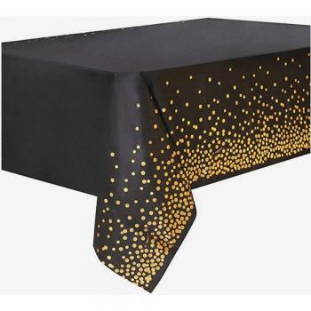 4 Pack Gold Foil Polka Dot Table Covers