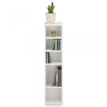 Étagère de rangement MELODIE en bois blanc pour CD/DVD