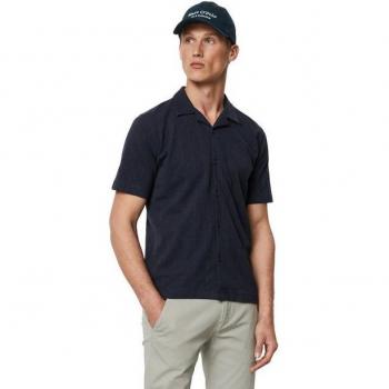 Marc O’Polo Regular Fit Freizeithemd mit Reverskragen – Marine Blau – 2XL