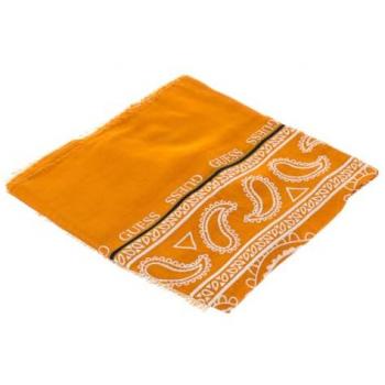 Guess Men's Orange Rayon Printed Scarf AM8764MOD03