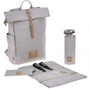 LÄSSIG Baby Wickelrucksack Rolltop Grau
