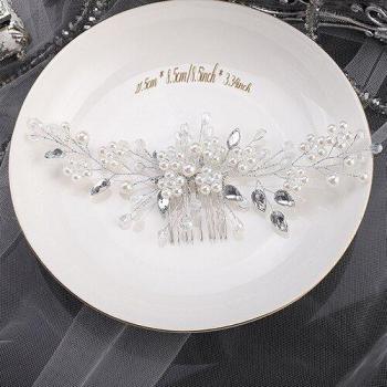 Tocado Nupcial Silencioso Oro Rosa y Plata