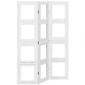 Three‑Panel White Woodroom Separator – VidaXL Edition