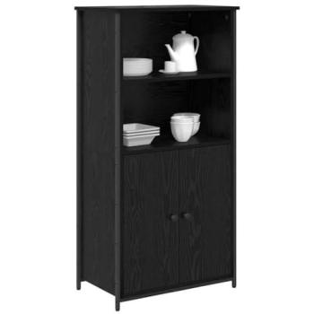 VidaXL 62x36x121.5 cm Black Oak Highboard – Premium Engineered Wood