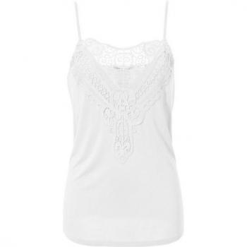 Aniston Fein­spitzen‑Tops – Damen, weiß, Größe 44, verstellbare Träger