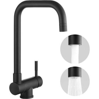 Mitigeur Noir Rabattable 180° pour Cuisine