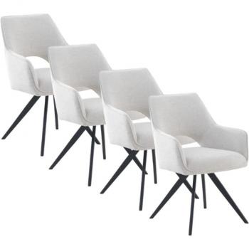 Fauteuils Pivotants en Tissu Beige