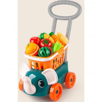 Kids Mini Shopping Trolley with Food Accessories