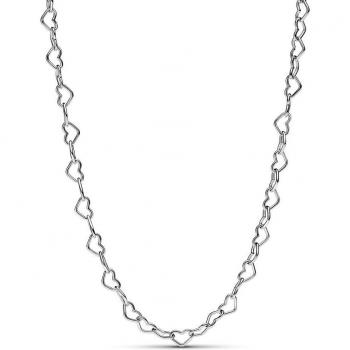Gray‑Toned Women’s Chain Necklace – 39 cm, 33 mm (Fine Silver) – Mousqueton Lock – 925/1000