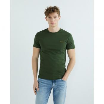 T-Shirt mit Label-Stitching