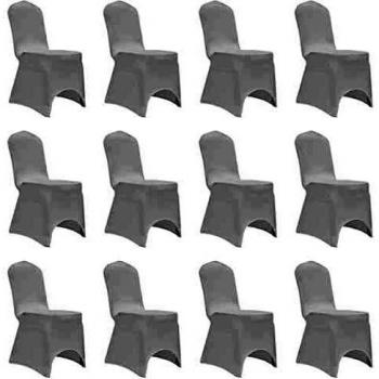 VidaXL 12-Pack Stretchable White Chair Covers
