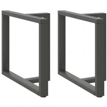 Gambe Tavolo a T 2pz Antracite 90x35x(72-73)cm Acciaio