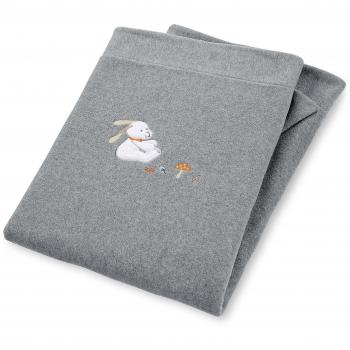 Hoppel Hase Babydecke – Sterntaler, grau, 75 × 100 cm