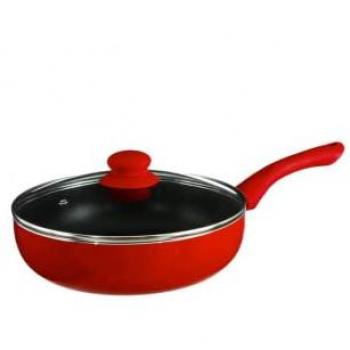 Sauteuse en aluminium rouge 24 cm
