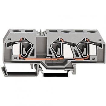WAGO 283-998 12mm 3-Cond. Through Terminal Block ATEX Ex-e Grey
