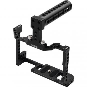 Andoer Camera Cage with Cold Shoe Mount for Canon EOS 90D/80D/70D