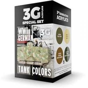 Peinture acrylique 3G Set AK11686 couleurs de la 1ère guerre mondiale