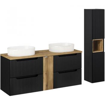 Riva 140cm : Ensemble Double Vasque et Colonne