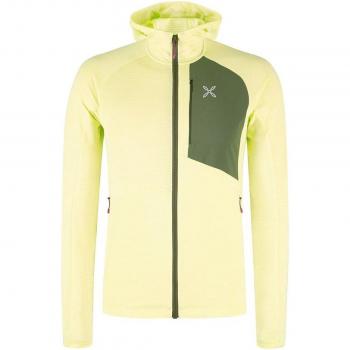 Chaqueta con Capucha Montura Amarillo Lima Verde Oscuro
