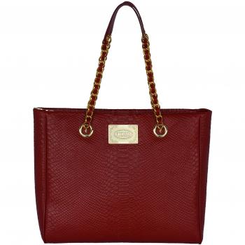 Silvio Tossi Swiss Label Damen Schultertasche in Weinrot